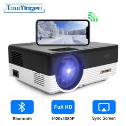 Proyectores Touyerer Q7 1080p Video LED Proyector Full HD 5500 Lumens LCD Cinema Beamer Beamer Projetor Diapositiva Projectores de sobrecarga T221216