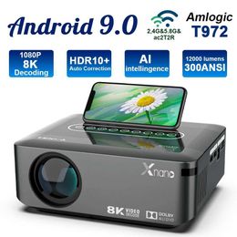 Projecteurs Transspeed Projecteur 4K 1080p 8K Video 300ansi LED Android Projecteur 12000 Lumens BT5.0 Double WiFi Full HD HDR10 + Home Theatre J240509