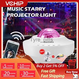 Proyectores VCHIP XK30 Galaxy Proyector láser Proyector Proyector de Navidad Colorido Starlight Night Light Música Bluetooth Bedroomed X0811