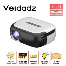 Proyectores VEIDADZ DR860 Proyector 1080P Portátil 640x360 Pixel nativo HD LED Hogar Exterior Oficina Mini Beamer 221117