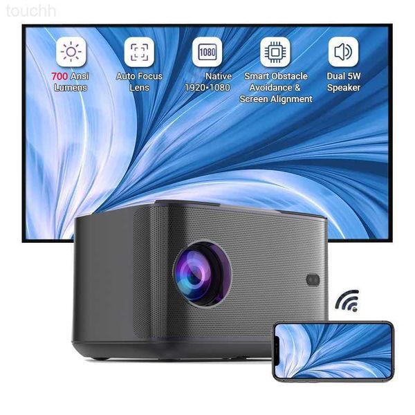 Projecteurs Vivicine A5 haute luminosité Portable Android 9.0 1080p Full HD Home cinéma vidéoprojecteur anti-poussière WIFI LED Proyector Beamer L230923
