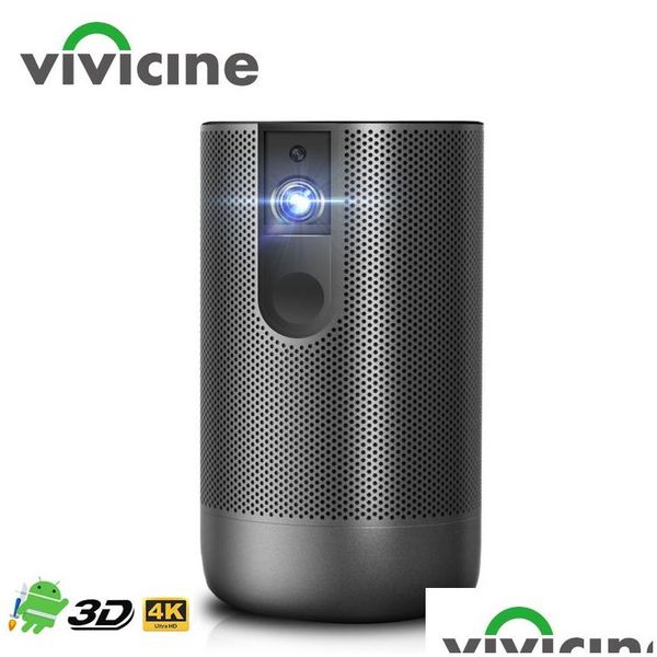 Proyectores Vivicine Actualizado Portátil Android 7.1 Fl Hd 1080P Proyector De Cine En Casa 3D 1920X1080P Wifi Led Proyector De Videojuegos Beame Otyjd