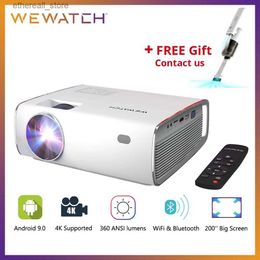 Projecteurs WEWATCH S1 projecteur intelligent OS Native1080P 4K pris en charge 360 ANSI Lumens Home cinéma Android projecteur LED Full HD WIFI Beamer Q231128