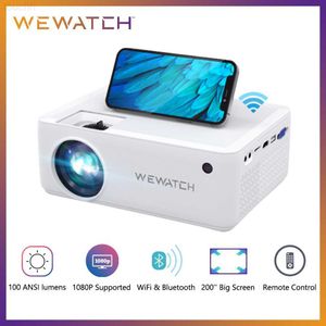 Proyectores WEWATCH V10 8500Lumens LED Proyector portátil Nativo 1280 * 720 HD 1080P Compatible con Home HDMI Theatre Mini Proyectores de películas al aire libre L230923