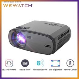 Proyectores WEWATCH V50 Mini Proyector inteligente HD Nativo 1080P WiFi Proyector Altavoz incorporado Reproductor portátil para exteriores Proyectores de cine en casa Q231128