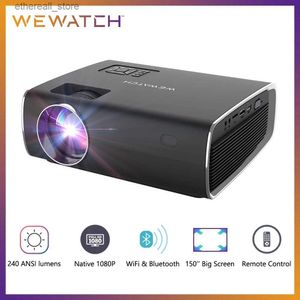 Projectoren WEWATCH V56 Native 1080P Full HD-filmprojector WiFi Bluetooth Ingebouwde luidspreker Videoprojector voor buitenfilms Home Cinema Q231128