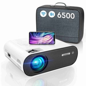 Projecteurs Wimius WiFi Projecteur Mini Portable Projecteur Bluetooth5.0 Native 1080p Projecteur vidéo HD complet 200 '' grand écran pour la maison x0811