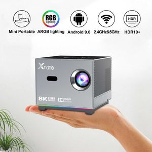 Projecteurs Xnano x3 T972 Projecteur Couleur focalisé électrique Couleur tactile Clé WiFi 5G Smart Home Cinema Portable Mini Projecteur J240509