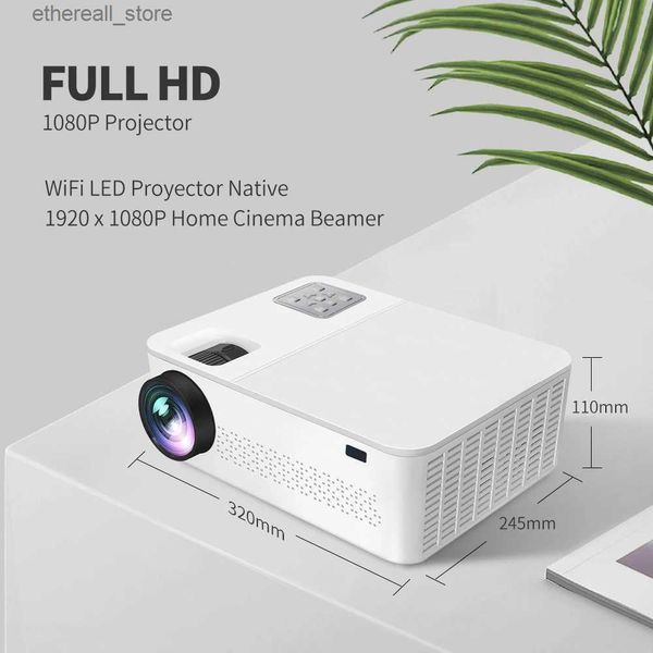 Proyectores Proyector YERSIDA G6 FULL HD Nativo 1080P 5G WIFI Bluetooth Soporte 4K Actualizado 10000 lúmenes Película al aire libre 3D Home Cinema Beamer Q231128