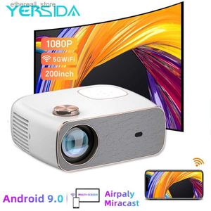 Projecteurs YERSIDA RD882 projecteur Android 9.0 280 ANSI haut-parleur intégré 1920*1080P Full HD 1 + 8G LED projecteur Portable extérieur maison Q231128