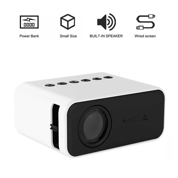 Projecteurs YT500 LED Mobile Video Mini Projecteur Home Theatre Média Player Childrens Gift Cinema Cable Multi Screen Projecteur J0510