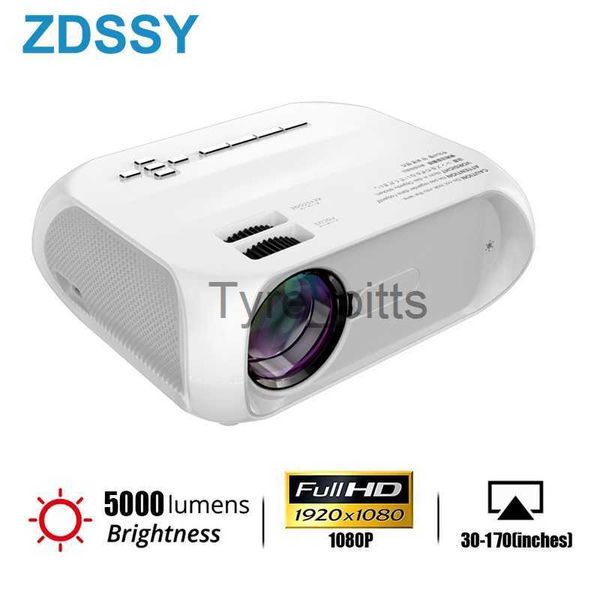 Projecteurs Zdsssy P83 Mini Projecteur Projecteur vidéo portable Mise à niveau 5000 Lumens Multimedia Home Theatre Portable 1080p Movie Projecteur X0811