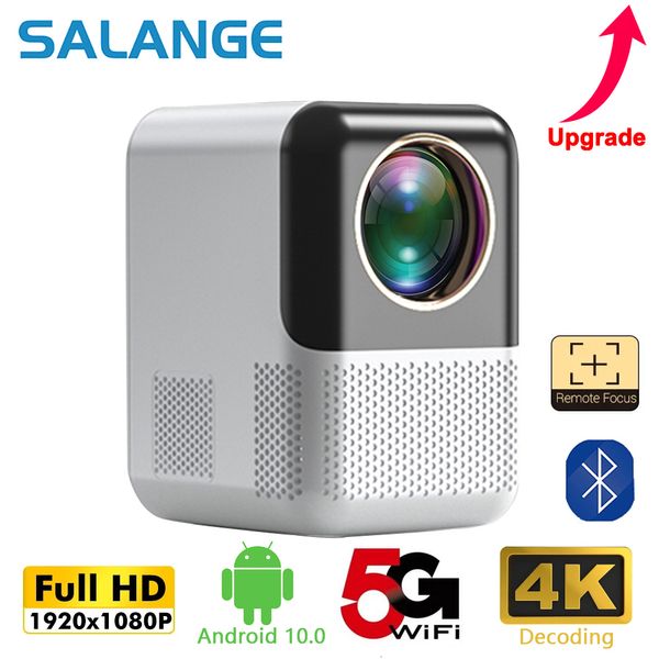 ProyectoresSalange P700 Mini proyector Android 10 Compatible con 4K Full HD 1080P LED Video Beamer Wifi Home Theater Compatible con USB AV 230818