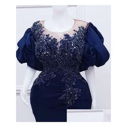 Vestidos de graduación 2024 enlace especial para 18W Royal Blue Dress Boaded Satin Lace Lace Evening Fiest Formal Fiest Cumples Enga Otl5h