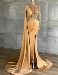 Robes de bal robe de soirée Party Sirène Mermaid Trumpette formelle APPLIQUE PÉDIRÉ SATIN CUSTUCE Lacet Up Plus taille