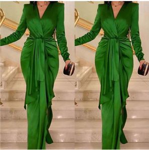 Prom groene zeemeerminjurken Long Sheeve plus size elegante avond formele jurk aangepaste jurk