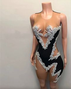Prom sexy korte jurk voor zwarte meisjes 2024 kristal verjaardagsfeestjes jurken zeemeermin mini staart gewaad bal aso ebi