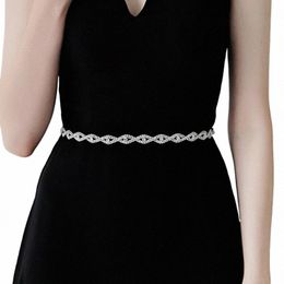 Prom Wedding Dr. Belt Strass Rhineste Belts for Women Accores Dres Dres Taillband Bride S Waist Chain for Girls 46KF#