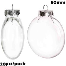 Promotie - 20 stuks x DIY schilderbaar/verbrijpendichte kerstbaubel/baldecoratie 80 mm plastic schijf ornament 220527