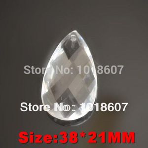 Promotion 50 pièces cristal clair facettes larme goutte d'eau coupe prisme suspendu pendentif bijoux lustre partie acrylique perle