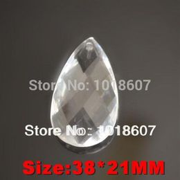Promotie 50PCS Clear Crystal Facet Teardrop Water Drop Cut Prisma Opknoping Hanger Sieraden Kroonluchter Deel Acryl bead322z