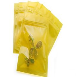Promotie 8 * 12cm Geel Groen Transparant Kleurrijke Tas Fruit Kruiden Thee Snack Seal Bag Hardware Gift Plastic Zak Gratis DHL Snelle Verzending