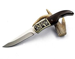 Promotie A1918 POCKE VOOKMESSEN 5CR15MOV SATIN BLADE EBONY/MESSCHAP HOOG HANDGAND ONDERHOUD CAMPING WACHTEN VISSING EDC MESSEN MET NYLON TAG