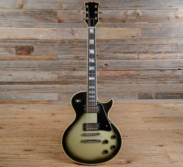 Promotion Adam Jones vintage jaune argent rafale guitare électrique en ébène en ébène crème crème reliée1625244