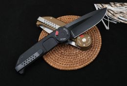 Promotion BF2RCT Flipper Couteau Pliant N690 Titane Enduit Drop Point Lame 6061-T6 Poignée Roulement À Billes Survie Tactique Couteaux Avec Boîte Au Détail