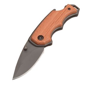 Promotie BK X44 Pocket Folding Knife 440C Titanium gecoat mes Rosewood Rosewood Handgreep Outdoor Camping Hiking Fishing EDC Folder Mapmessen met flesopener