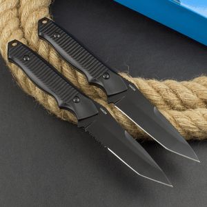 Promotie BM140BK Survival Recht Mes 154CM Black Oxide Tanto Blade Aluminium Handvat Outdoor Camping Wandelen Tactische Messen met Nylon Schede