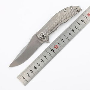 Promotion CK0609 Flipper haut de gamme Couteau CPM20CV Point de goutte en satin Blade CNC TC4 Titanium Handle Handle Ball Bearring Washer Edc Pocket dossier Couteaux avec boîte de vente au détail