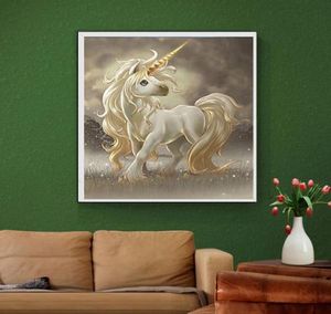 Promotie DIY 5D Gedeeltelijke diamant -borduurer Dreamly Horse Ronde Diamond schilderen Cross Stitch Kits Diamond mozaïek Home Decor1829811