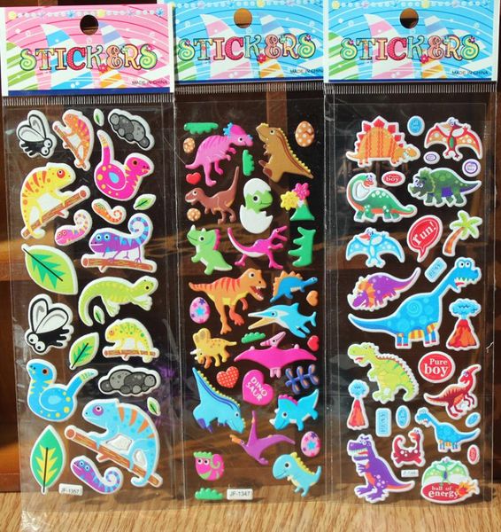Cadeau de promotion 20pcsbundle Notebook Message Cartoon autocollants de bureau décoratif Animal 3D Sticker Kids Rooms Cartoon Stickers D9542528