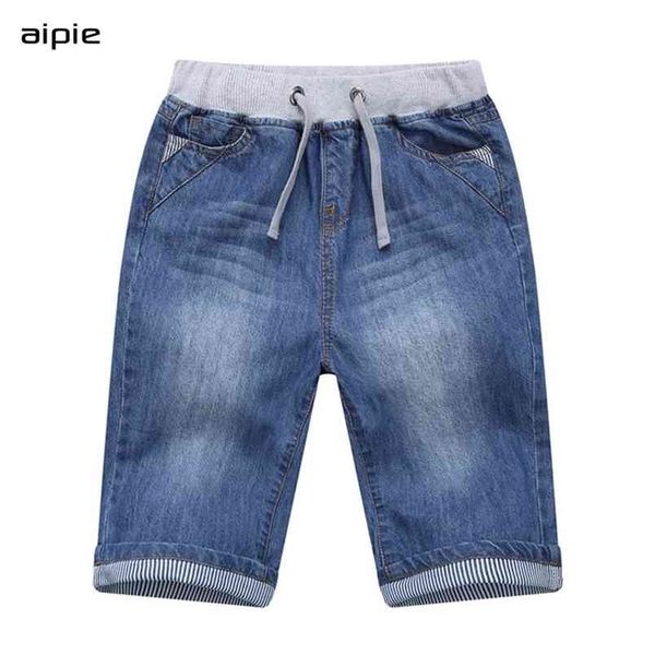 Promotion Kids Boys Denim Shorts Summer Casual Solid Soft Cotton Jeans pour 2-13 ans Les enfants portent 210723