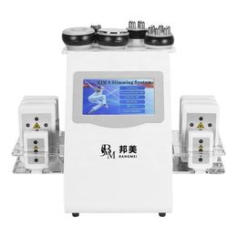Bang Mei Lipocavitation Professional Mini 6 en 1 Ultrasonic Cavitation Vacuum Fréquentique Machine de minceur de laser Lipo pour spa
