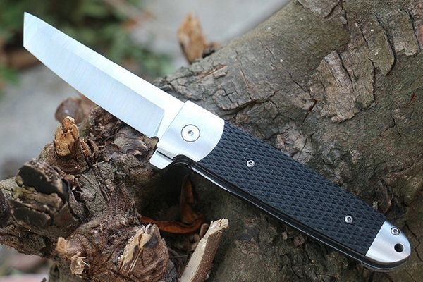 Promotion M6703 Flipper Couteau Pliant 440C Satin Tanto Point Lame G10 avec Poignée En Tôle D'acier Roulement À Billes EDC Couteaux De Poche avec Boîte Au Détail