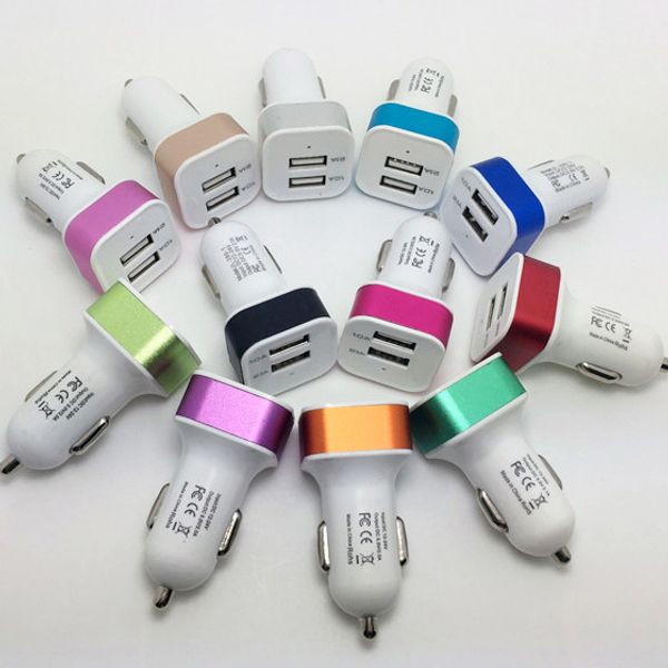 Adaptateur chargeur de voiture 2 ports USB pour iphone6 plus 5s 5 samsung galaxy s5 note4 avec DHL Free Ship