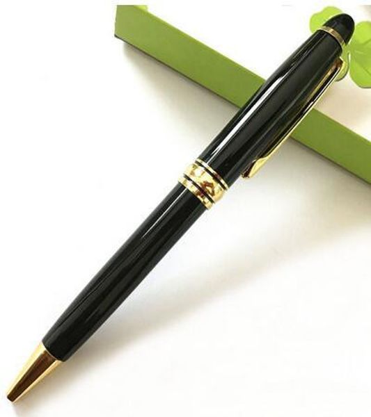 Promotion stylo à bille en métal stylos en or noir pour l'écriture de bonne qualité papeterie bureau école fournisseurs 163 design stylo à bille
