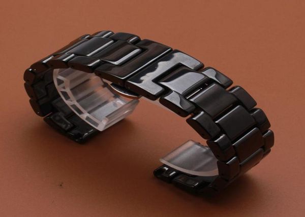 Promotion Nouveau Remplacer Band de montres 22 mm Brangles noirs en céramique pour Samsung Gear S3 Classic Butterfly Budles Watches Belts Bracelets7054046