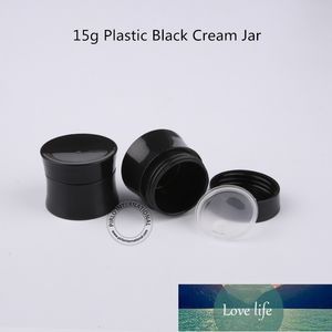 Promotie Plastic 15G Cream Jar Bottle Lege Hervulbare Container Box Display Vrouwen Cosemtic Vial Kleine Black Deksel Pot
