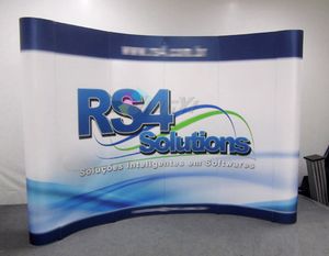 Promotie draagbare achtergrond Custom Fabric Pop-up Booth Advertising Trade Show Display Stand Exhibition Wall Banner