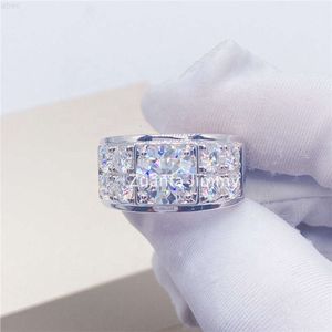 Promotion Prix Man Hip Hop GRA Certificats Iced Out Pass Diamond Tester 8 mm Stone VVS1 Moisanite Solitaire Ring
