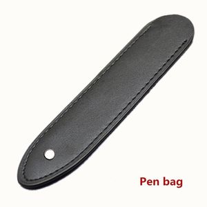 Promotie PU-kwaliteit tas Pen Zwart lederen enkele etui voor hoge Mdavl