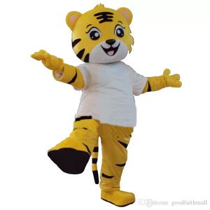 Promotion qualité mascotte tigre mascotte Costume adulte dessin animé Costume tenue ouverture entreprise Parents-enfant campagne