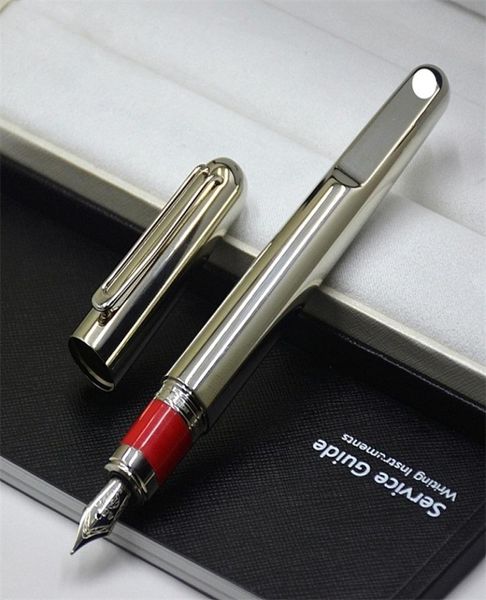 Promoción Silver Black Magnetic Fountain Pen Oficina Administrativa Fashion M Nib Writing Ball Pen para negocios Regalo3928051