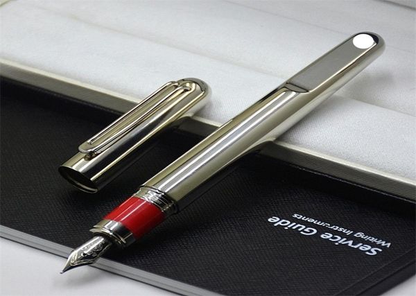 Promotion Silver Black Magnetic Fountain Pen Administrative Office Stationery Fashion M NIB Writing Ball Pen for Business Gift9521666