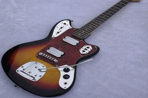 Promotion tabac Sunburst Jaguar Jazzmaster guitare électrique rouge perle Pickguard touche en palissandre Dot incrustation Whammy Bar1719591