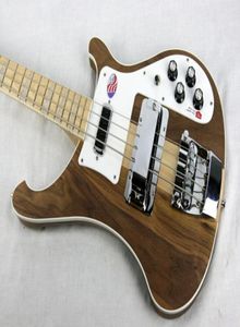 Promotie doorschijnende Walnut Vintage Natural 4000 4003 4 String Electric Bass Guitar Neck THR Body Maple Neck Fingerboard8541089