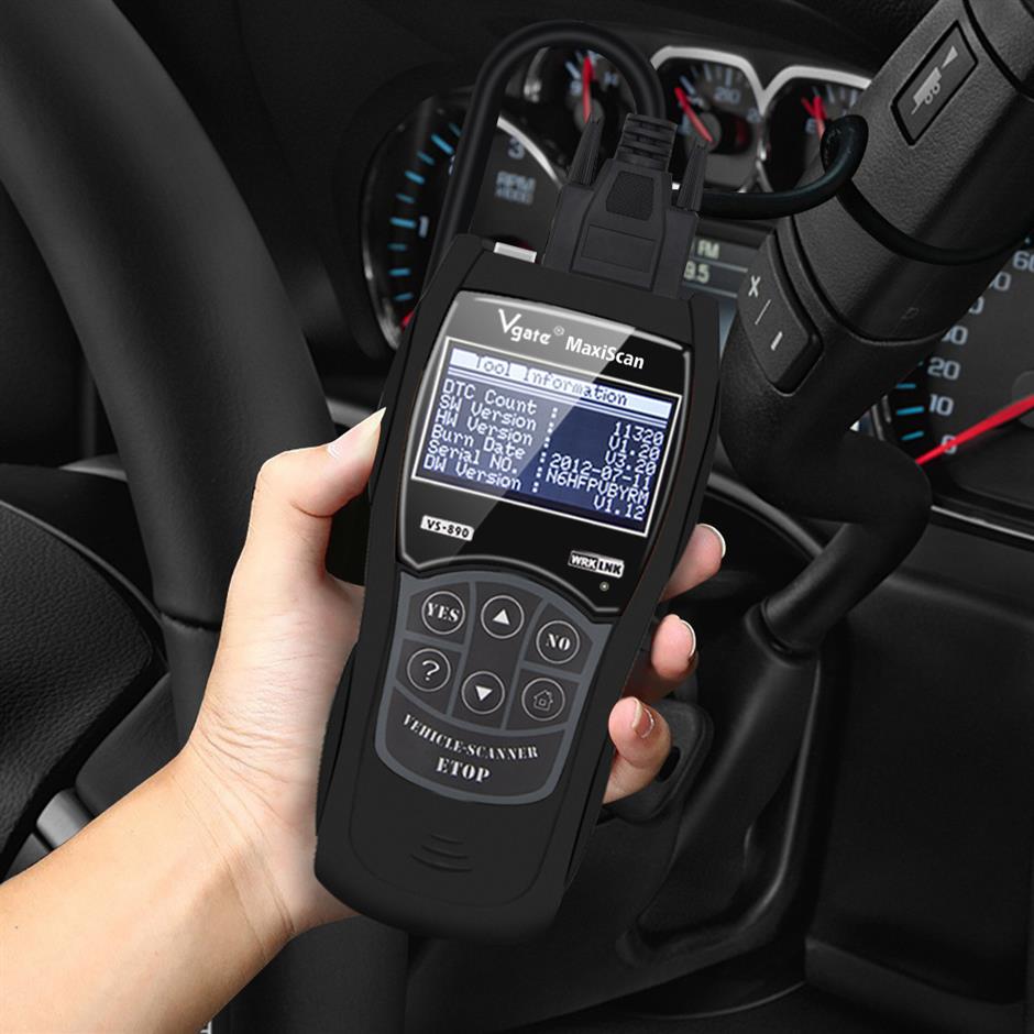 Promotion Vgate VS890 V1 20 Multi-language Car BUS Code Reader Auto Diagnostic Scanner Tool Support CARB KWP-2000 CAN J1850 285l